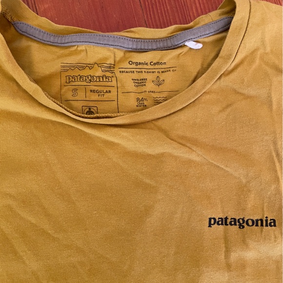 3/$20!! PATAGONIA P-6 MISSION ORGANIC T-SHIRT WOMEN'S - YELLOW/MUSTARD - Picture 3 of 5